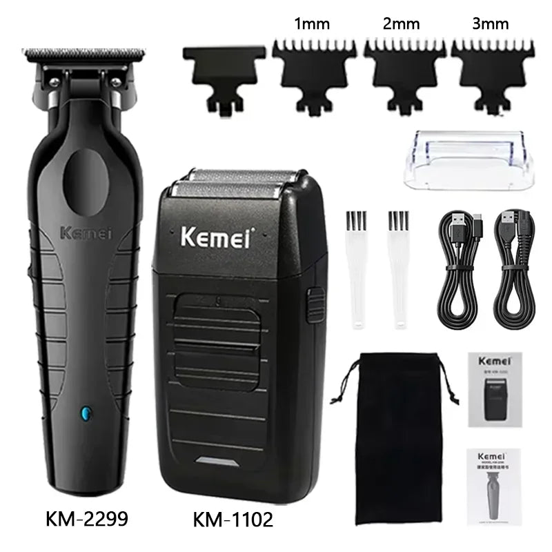 Kemei Hair Clipper Kit KM 2296 2299 1102 Trimmer