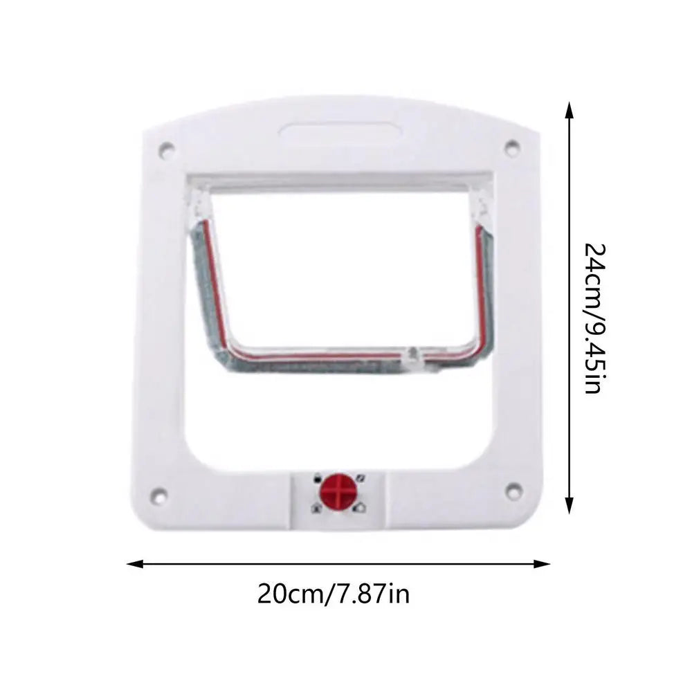 Pet Door 4 Way Locking Large Dog Cat Door Flap Install in Interior and Exterior Doors Weatherproof Pet Door for Wooden PVC Door