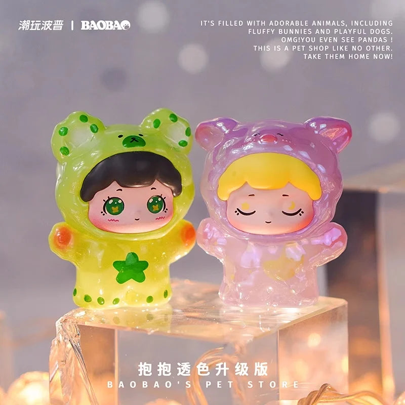 Genuine Baobao's Pet Store Spring Travel Series Blind Box Transparent Color Grain Full Style Mini Doll Ornament Cute Gift