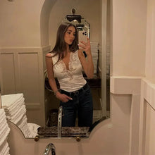 Women's Top Tank 2026 Summer New Unique Fashion Focus Sexy Satin Lace Bodysuit Nightclub Elegant Party Evening Women's Vest