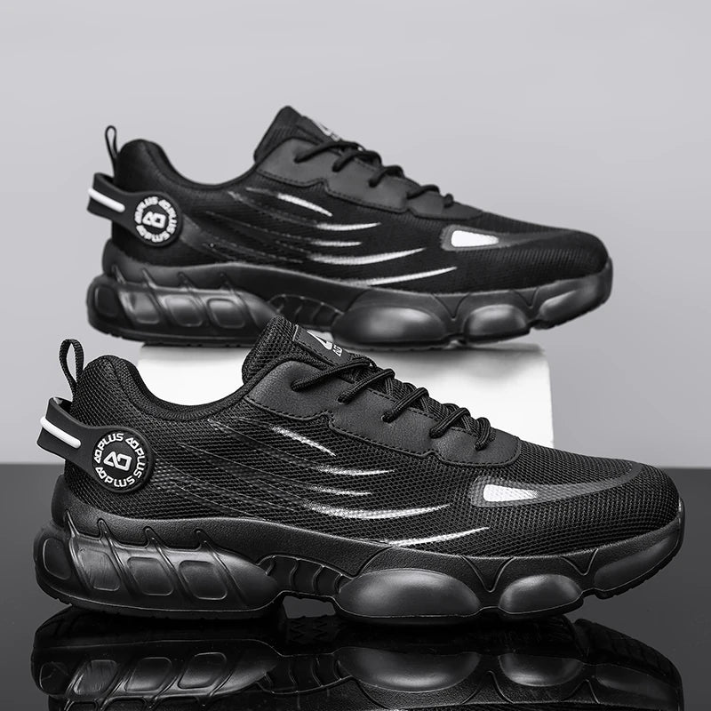 2026 New Men Chunky Sneakers Breathable Mesh Cushion Casual Trainers Platform Walking Shoes Fashion Sport Running Footwear
