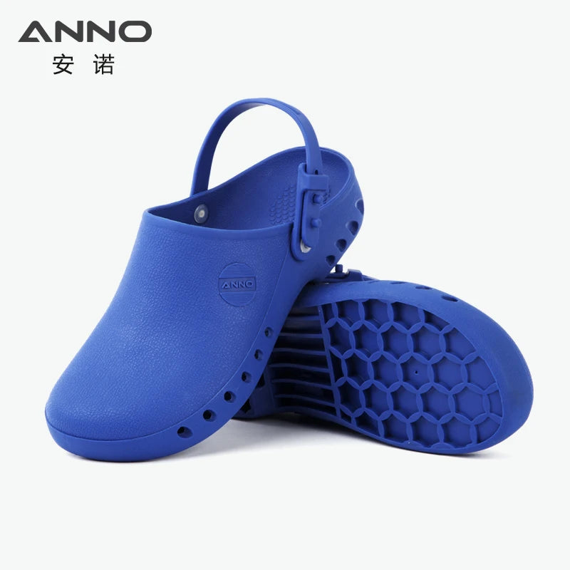 Medical Shoes Clogs with Chip Slot Hospital Foot Wear strap Unisex Wear-Resistant Non-slip High Temperature Disinfection Slipper