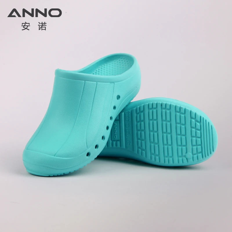 ANNO Soft Doctors Nurses Shoes Anti-slip Protective Clogs Operating Room Lab Slippers Chef Work Flat Clog Hospital Foot Wear