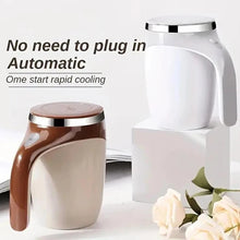 Portable Automatic Stirring Coffee Mug Magnetic Electric Stainless Steel Self Mixing Coffee Tumbler Rotating Home Office Travel