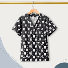 Nursing Uniforms Cartoon Printed Medical Elastic Hospital Doctor Unisex Halloween Christmas Costumes Women Men Nurse Scrubs Tops