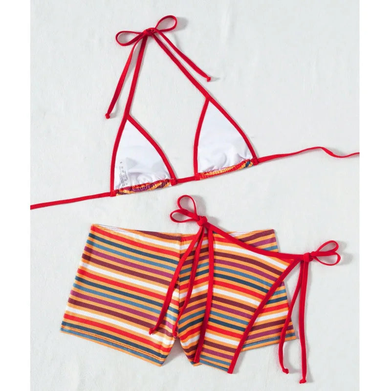 Sexy 3 Piece Bikini Set Women Three Piece Swimwear Brazilian