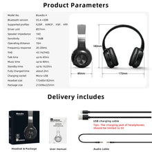 Bluedio HT Wireless Headphones Bluetooth 5.4 HIFI Sound Wired Headset 57mm Loudspeaker Built-in Microphone 650mAh Battery