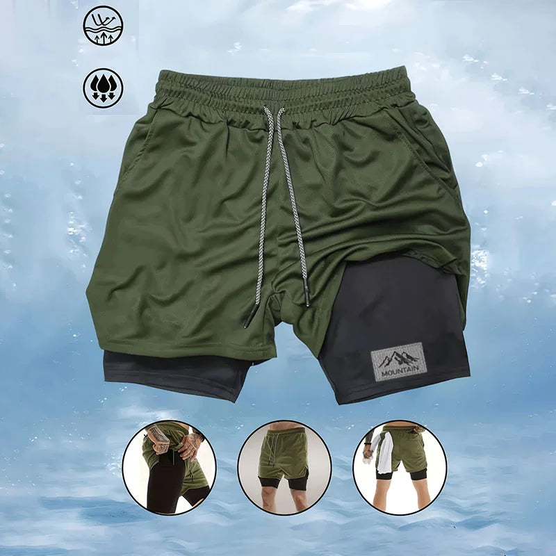 New summer double-printed short pants, sporty short pants, fitness and running style, with good breathability