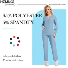 New Scrubs Nurse Uniforms Long Sleeve V-neck Top+Straight Pants Women Multicolor Nursing Scrubs Set Pet Doctor Medical Workwear