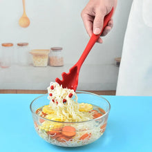 Passoire à pâtes en silicone avec long manche, cuillère à spaghetti, écumoire à nouilles, louche perforée en nylon, ustensile de cuisine