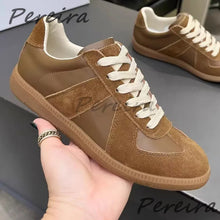 Summer Trendy Retro Men's Casual Sneakers Versatile Comfortable Patchwork Training Shoes Round Toe Lace-Up Flats Sports Shoes