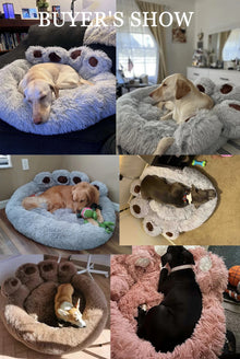 Fluffy Dog Bed Winter Plush Kennel Accessories Pet Products Large Dogs Beds Bedding Sofa Basket Small Mat Cats Big Cushion Puppy