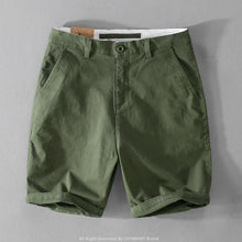 7701 Summer Fashion Men's Simple Basical Cargo Shorts Japan Style High Quality Cotton Solid Color Casual Loose Half Length Pants