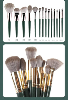 14 pinceaux de maquillage, outils de maquillage doux et duveteux pour poudre cosmétique, fard à paupières, fond de teint, blush, estompage, ensemble de pinceaux de beauté