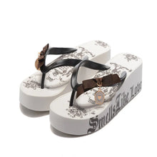 Juicy Lovers Brand Summer Women Slippers Wedges Flat Casual Beach Slipper Sandals Outside Sportswear Women's Flip Flops White