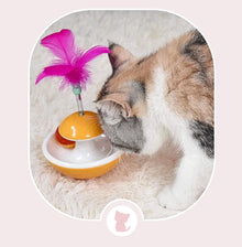 New Durable Funny Pet Cat Toys For Entertain Itself Mimi Favorite Feather Tumbler With Small Bell Kitten For Catch