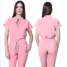 Hot Selling Quick Drying Nurse Stretch Scrubs Sets for Women Summer Sleeves Hospital Nursing Scrubs Uniforms Medical Work Wear