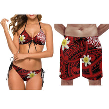 Samoan Couple'S Swimwear Fashionable Swimwear Polynesian Women'S Party Bikini Beach Custom Beach Pants Couple'S Bikini