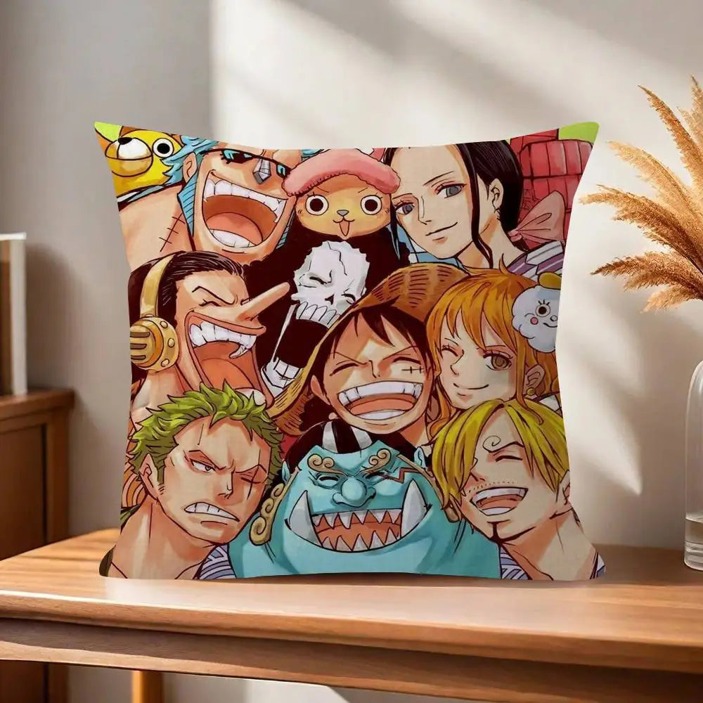 Pillow Cushion Cover Pillowcase Living Room Sofa Home Decor Customized Japan o-o-One Piece Anime