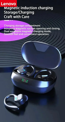 Lenovo Sports Wireless Headphones BT 5.3 over Ear Ture Buds with Earhooks Waterproof Sports Earphones Running in-Ear Headset