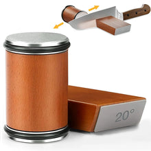 Aiguiseur de couteaux à rouleau pour couteaux à lame lisse avec support magnétique à angle de 15/20° pour couteaux de cuisine, ensemble avec pierre à aiguiser