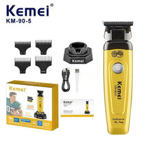 Kemei White 90 4 Hair Clippers Brushless Motor DLC Blade