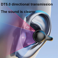 New Bluetooth Earphones Mirror-Style Digital Display Soft Silicone Ear Clip Wireless Headphone HD Noise Reduction Sports Headset