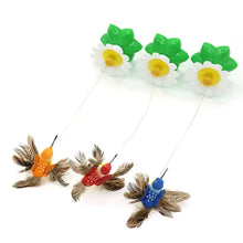 Interactive Cat Teaser Wand Toy - Automatic Rotating Electric Flying Butterfly Hummingbird, Indoor Kitten Exercise Play Toys
