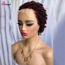 13x4Lace Front African Scroll Dark 99j Bug Human Hair Wig Natural Looking for Women Heat Stylable Comfortable Fit Easy To Style