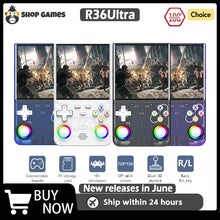 R36 Ultra 2025 Open Source R36S Video Game Console Linux System 4.0 Inch IPS Screen  Portable Pocket Video Player 64G best Games