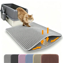 Cat Litter Mat Double Layer Pet Non Slip Big Pet Litter Box Filter MatWear Resistant Waterproof Anti-slip Cat Litter Mat