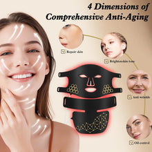 Red Light Therapy for Face and Neck, Rechargeable Infrared Mask, 850nm Near-Infrared, 4 Modes, Anti-Aging Face and Neck Treatmen