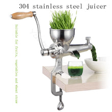 Stainless Steel Manual Juicer Extract Ginger Juice Machine Wheat Grass Juicer Auger Slow Squeezer