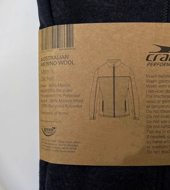 Australian Merino Wool Men's Jacket 300g Heavyweight Merino Wool Full Zip Sweatshirt Mens Long Sleeve Thermal Jackets Euro Size