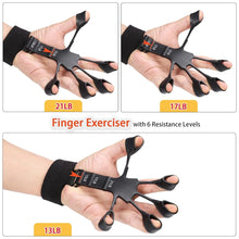 5-60Kg Adjustable Grip Strength Trainer with Finger Exerciser Hand Grip Strengthener for Muscle Building and Injury Recover