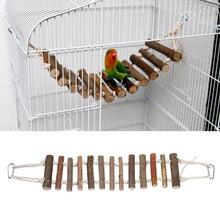Jouet pour perroquet : échelle pivotante en corde naturelle et bois, pont suspendu pour grimper, jouet à mâcher pour oiseaux, perroquets et hamsters