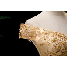 Elegant Womens Luxury Wedding Dress One Collar Puff Skirt