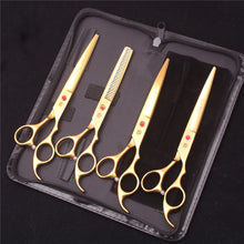Pet Grooming Scissors Purple Dragon Japan Stainless Pink Curved Scissors For Dogs Dog Thinning Scissors Pet Chunker Shears Z3003
