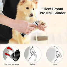 Pet Nail Grinder with LED Light - USB Rechargeable Clipper for Cats and Dogs, Professional Paws Grooming Trimmer Supplies