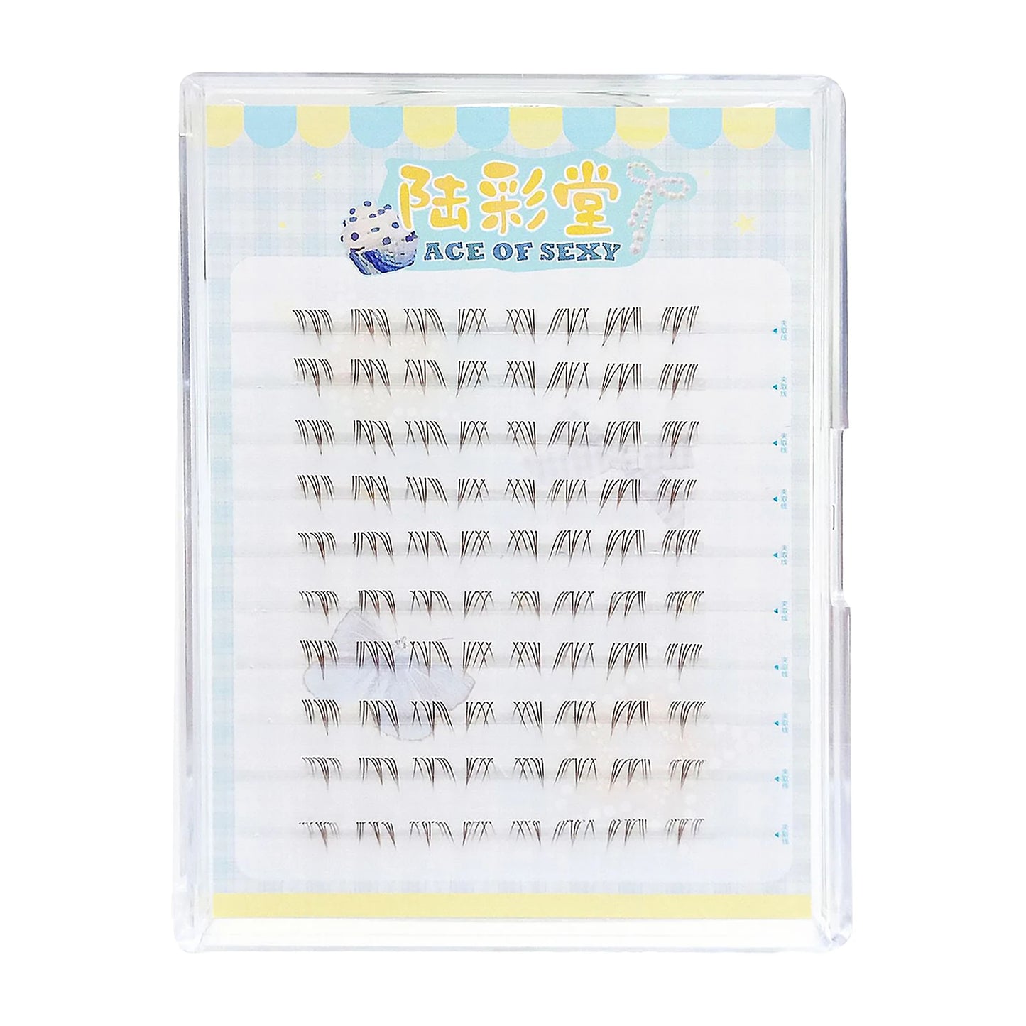6-7mm ACE Dense Cat Korean Lower Eyelashes Air Fairy Fake Eyelash Segmented Natural Under Lashes Extension Manga Eye Makeup Tool