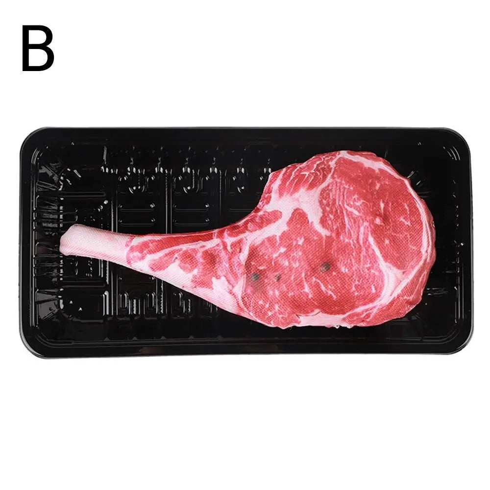 Jouet de simulation en forme d'os grinçant pour chien, steak résistant aux morsures, jouet à mâcher pour nettoyer les dents, jouet d'entraînement pour chiot, steak souple, carotte, accessoires pour animaux