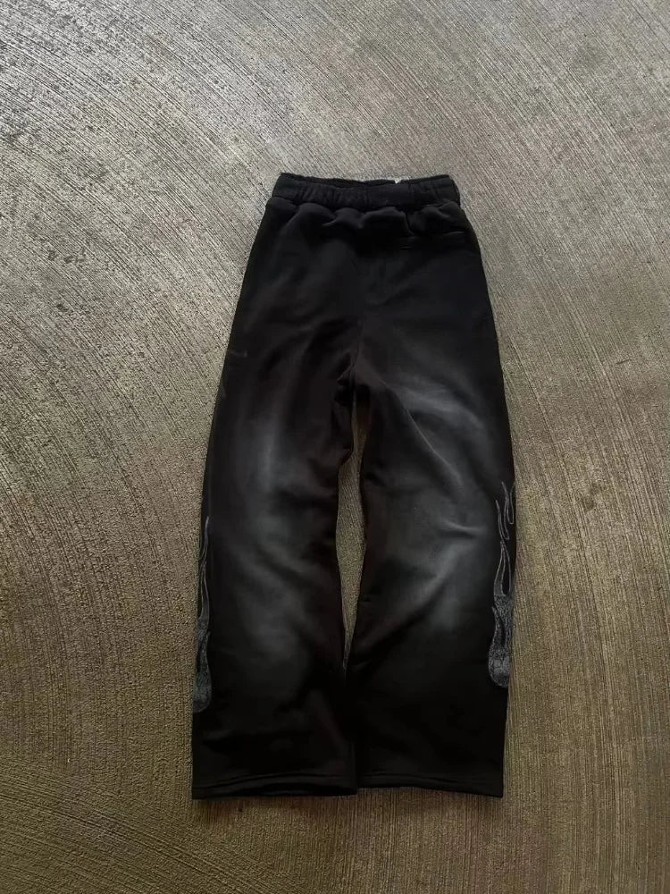 2026 Summer Fashion Retro Gothic Punk Style Men's 3D Printed Sports and Leisure Straight Leg Pants Street Wear Men's Loose Pants