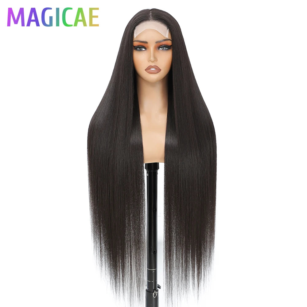 Magicae 36 Inch 4x4 Lace Front Wig Chestnut Brown Ombre