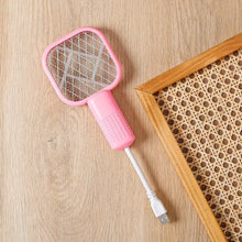 2-in-1 USB Mosquito Killer Lamp Electric Mosquito Swatter Purple Light Mosquito Trap Portable Insect Killer for Home Outdoor Cam