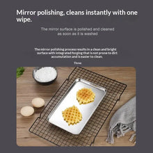 ☭Rectangular Stainless Steel Baking Sheets - Professional Oven Safe Trays for Cooking, Baking and Meal Prep