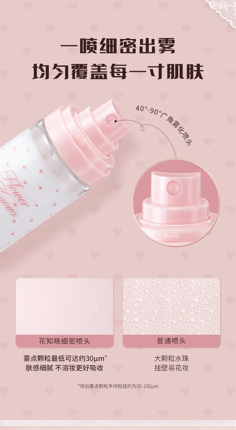 Flowerknows Pre Makeup Moisturizing Essence Setting Spray for Makeup Face Primer Korean Skin Care Products Hydrating Face Mist