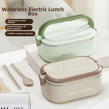 304 Stainless Steel Electric Lunch Box Constant Temperature Heated Lunch Box Plug-in 1.2L Double Chamber Water-Free Lunch Box