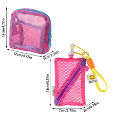 Trousse de maquillage en filet pour femme, joli petit sac de rangement pour rouge à lèvres, câbles de données, clés, écouteurs, pochette carrée pour articles de toilette