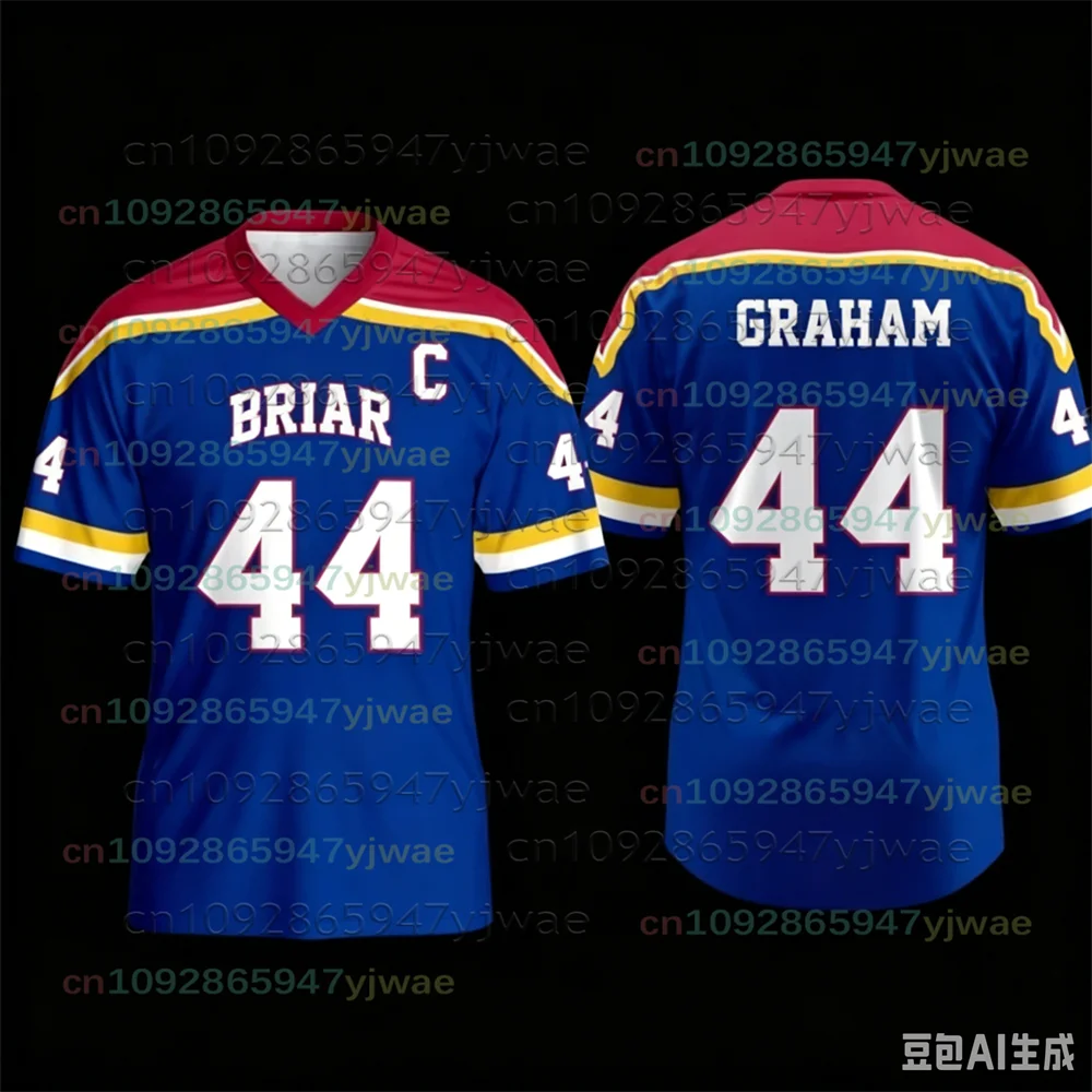 Off Campus Briar University Jersey Graham 44 22 DI LAURENTIS 66 Tucker46 T-shirt V-neck Short Sleeve Men Women Tees 3D Print Top