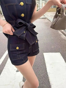 2026 Spring/Summer New Dark Blue High-Waist Denim Shorts USA Y2K Women's Fashion Street Dance Gothic Casual Slim Shorts